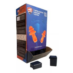 Tapón Auditivo Reusable Con Cordón Y Estuche 100 Pzas.